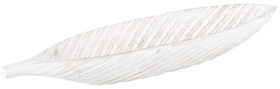 Sierschaal kunsthars wit bladvorm 45 cm MUKOT Beliani