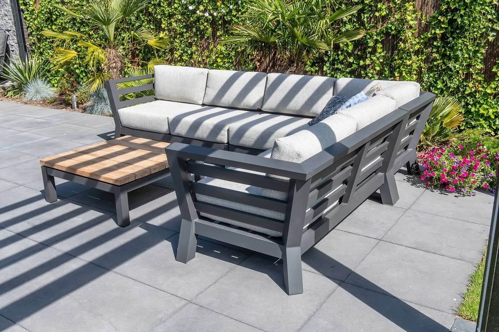 Hoek loungeset 5 personen Aluminium Grijs  4 Seasons Outdoor Meteoro/Lifestyle