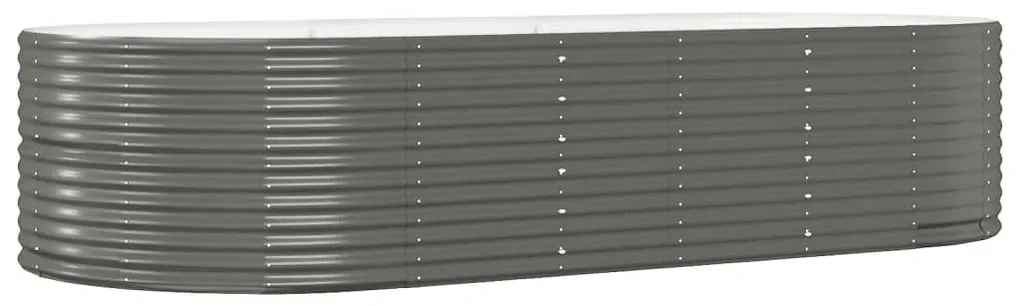 vidaXL Plantenbak 291x140x68 cm gepoedercoat staal grijs