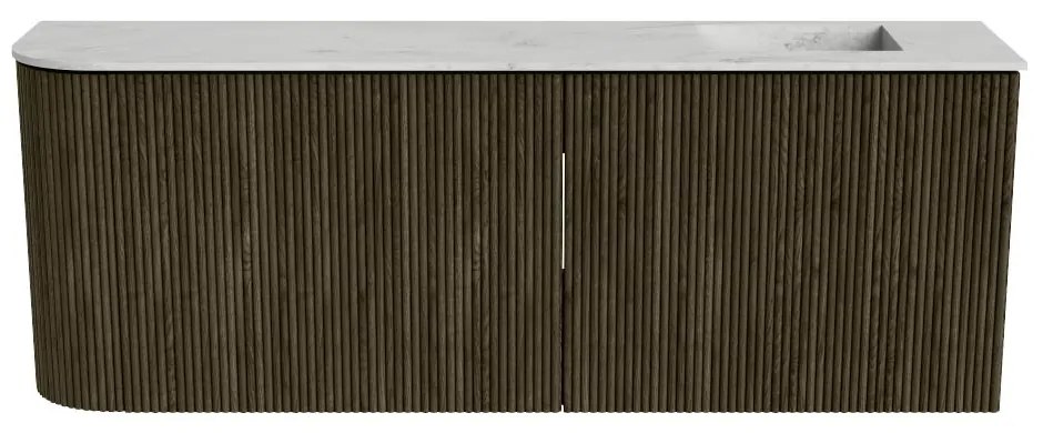 Mondiaz Joya DLux 110cm toiletmeubel ronding links shadow met wastafel faye rechts zonder kraangat opalo