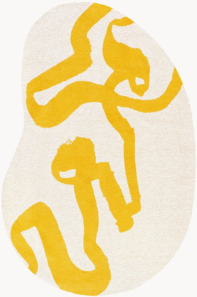 Wasbaar in- & outdoor vloerkleed Ribbon in organische vorm