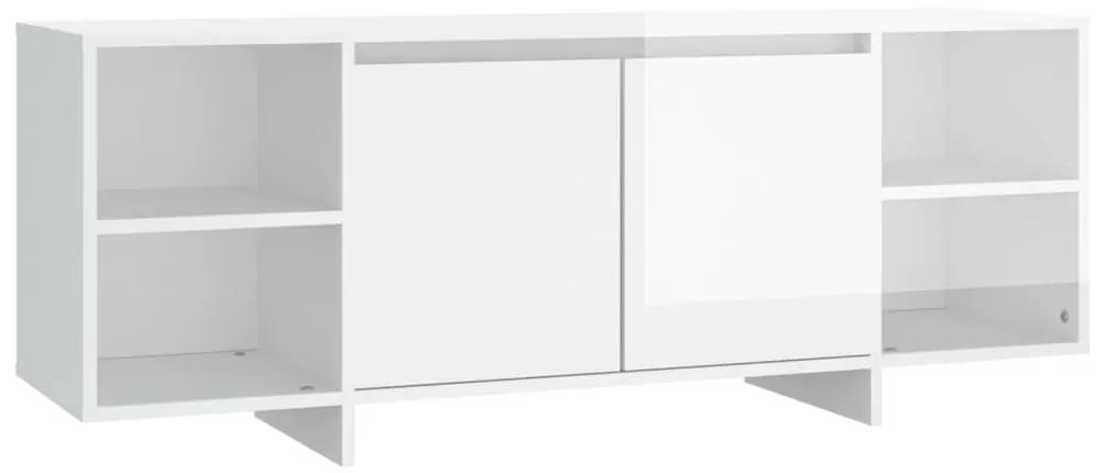 vidaXL Tv-meubel 130x35x50 cm spaanplaat hoogglans wit