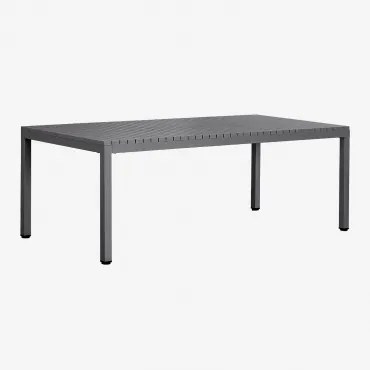 Rechthoekige Tuintafel 210x100 Cm In Aluminium Marti Grijs – Grafiet - Sklum