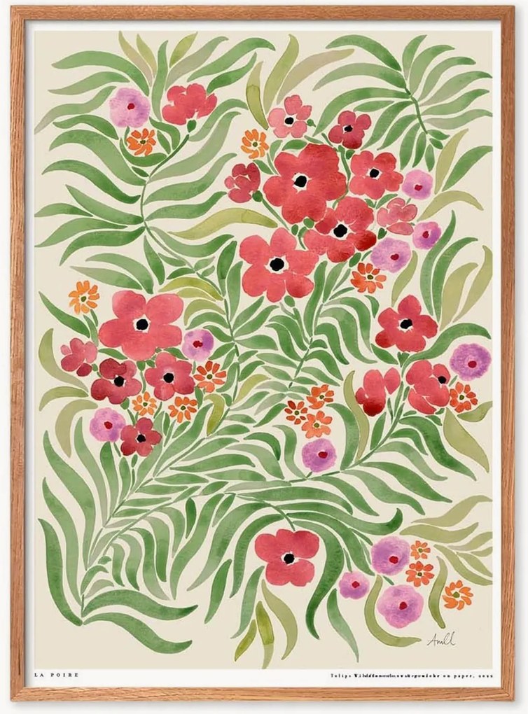 Ingelijste digitale print Wildflowers