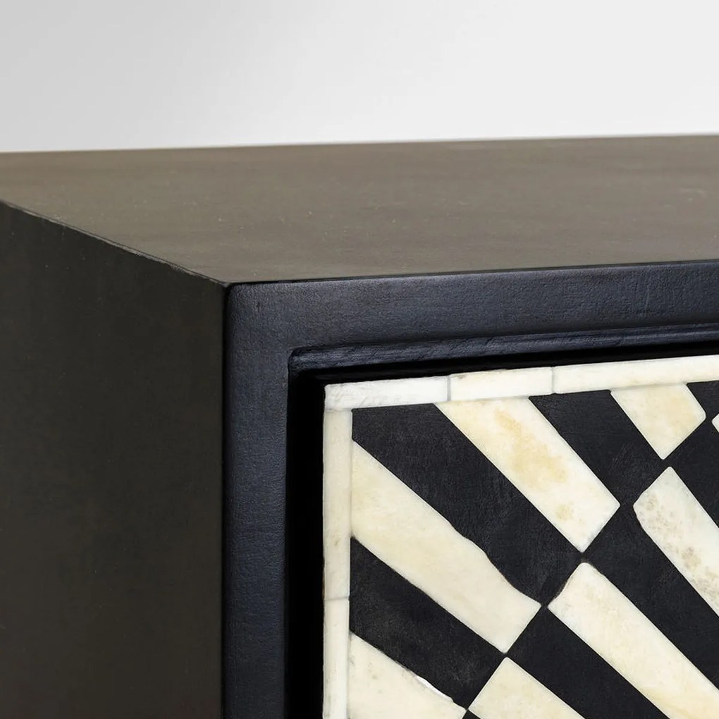 Design Wandkast Zwart-wit - 100x40x140cm.