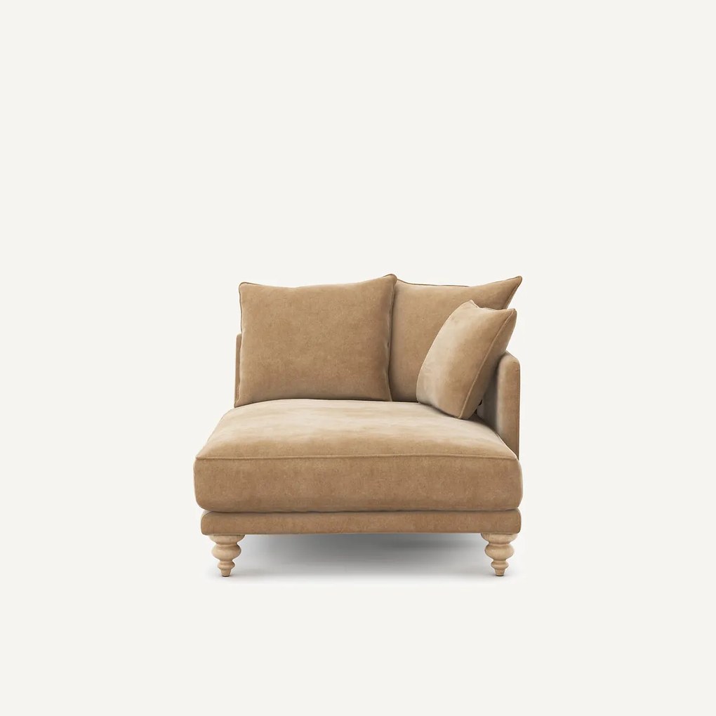 Longchair stonewashed fluweel, Lazare