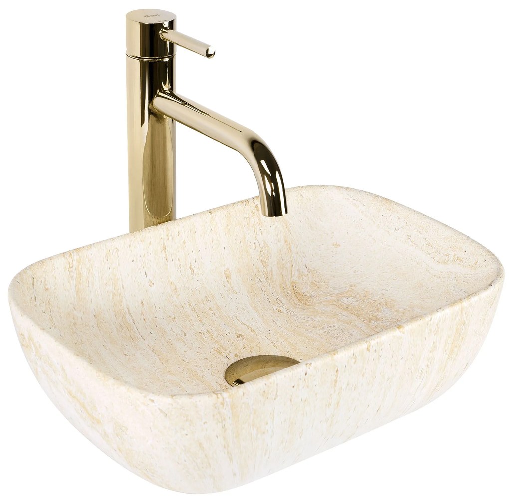 Opzetwastafel Rea Belinda mini travertine matt