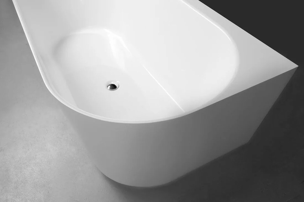 Polysan Sussi half vrijstaand bad links 170x70cm wit