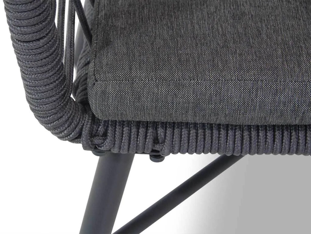 Tuinset 4 personen 180 cm Rope /Aluminium/teak Grijs Domani Furniture Foris/Matale