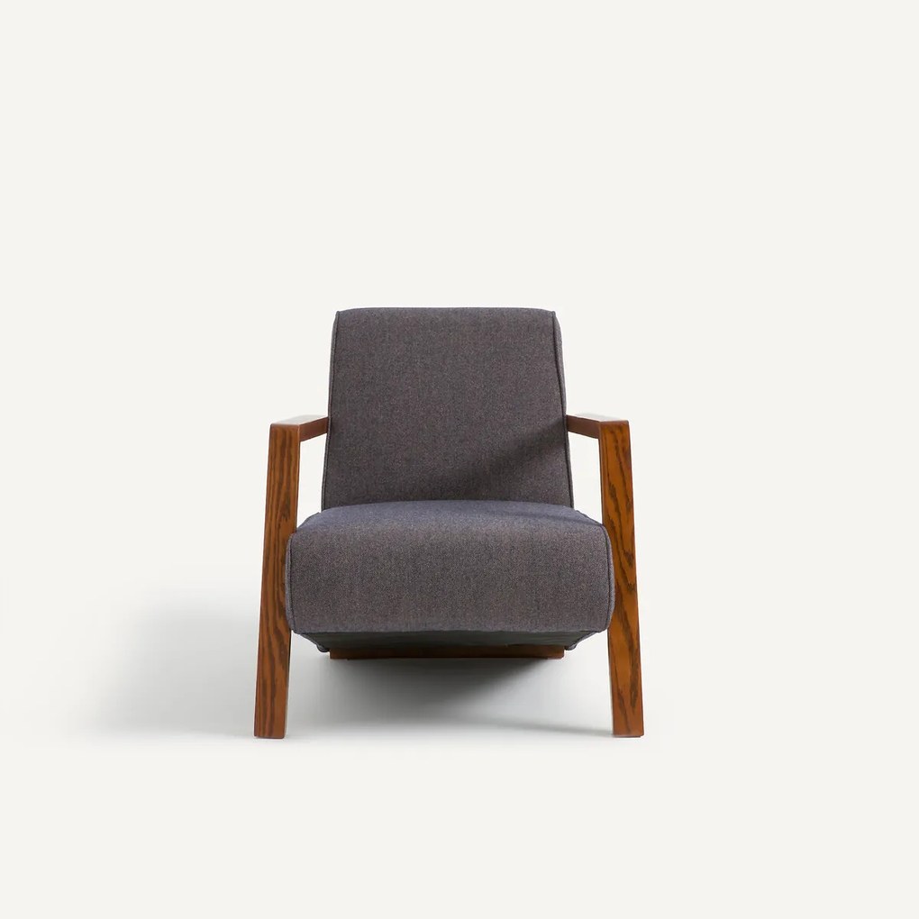 Fauteuil in wol en polyester Sanami
