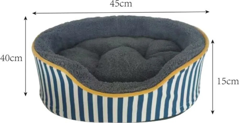 Honden En Kattenmand Blauw Wit Gestreept