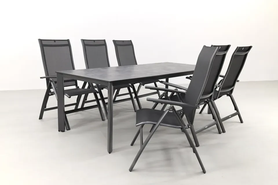Kettler Edge/Legato 220 cm. tuinset - 7-delig verstelbaar