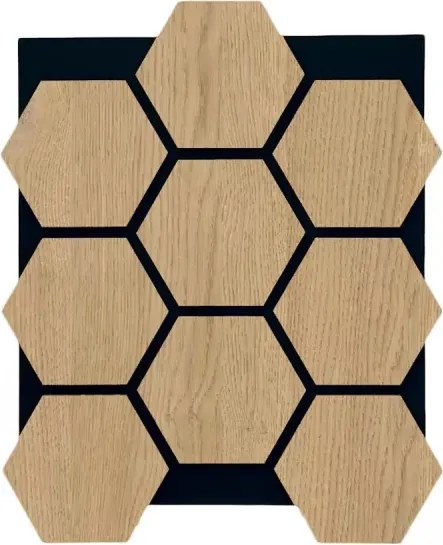 Hexagon Vilt Woodie Paneel Light -  cm x  cm x  cm | 2.8 kg | Paneli akoestische wandpanelen - AKU Wandpanelen