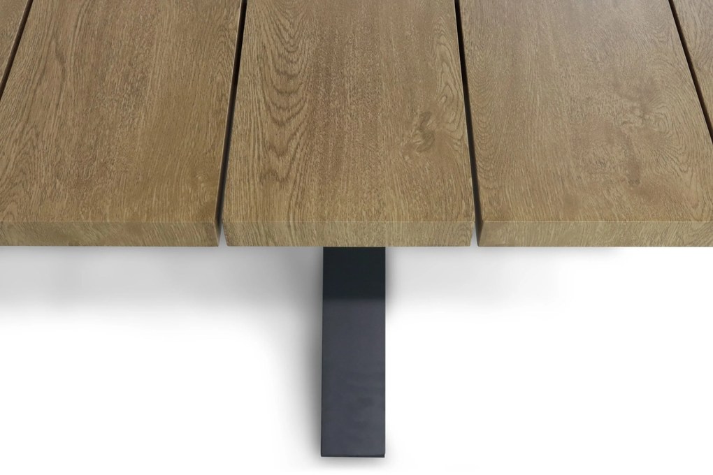 Dining Tuintafel rechthoekig 220 x 102 cm Aluminium Grijs Azzurro
