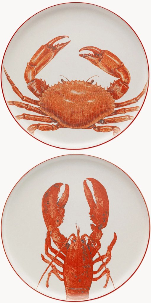 Dinerborden Crabes, 4-delig