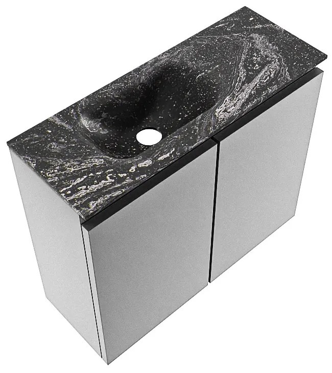 Mondiaz Ture DLux toiletmeubel 60cm plata met wastafel lava links met kraangat