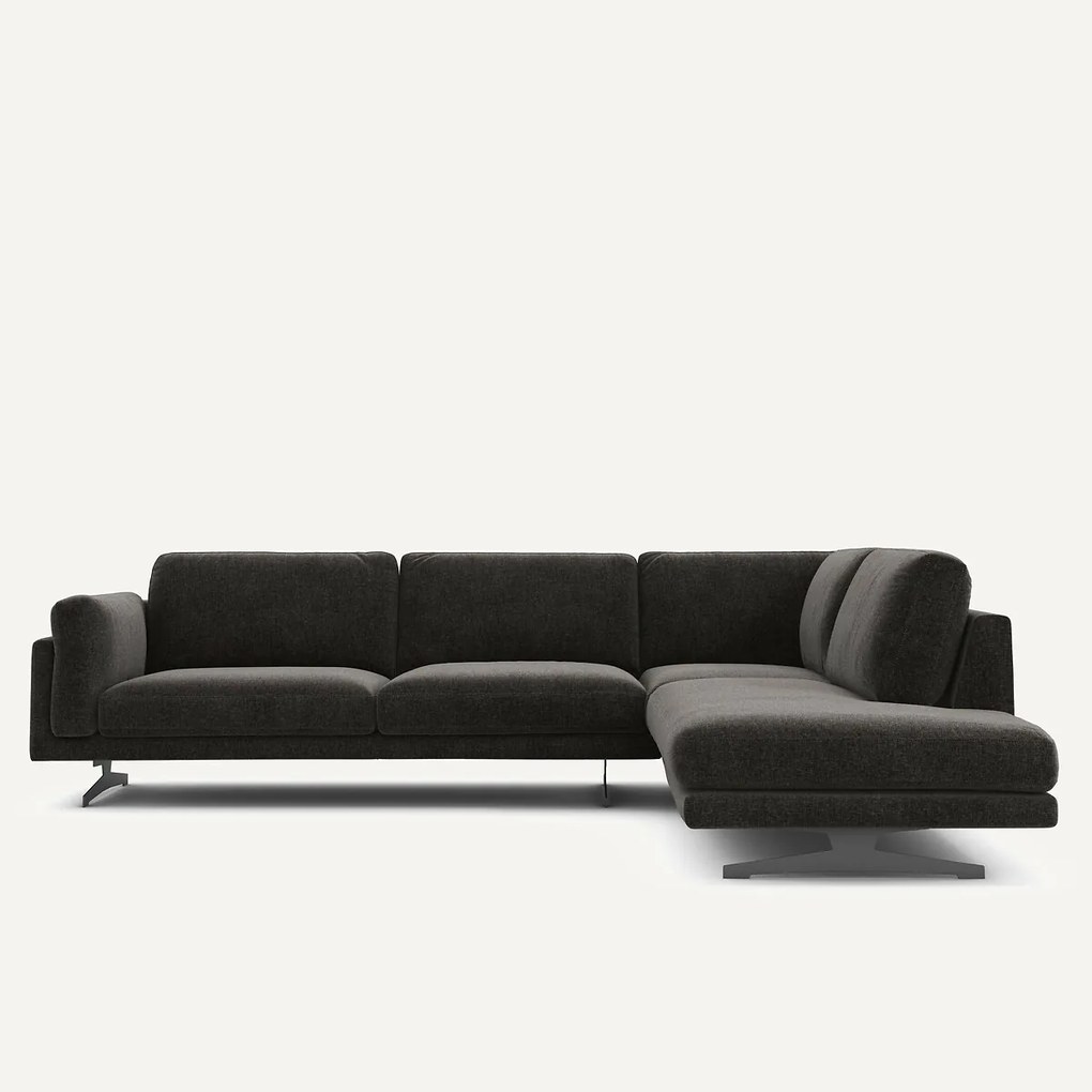 Chenille fluwelen hoekbank met longchair, César