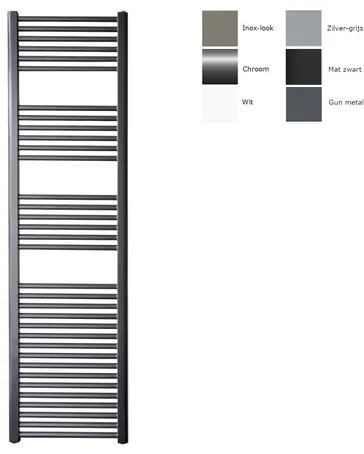 Sanicare design radiator recht 172 x 45 cm. gun metal HRA451720M