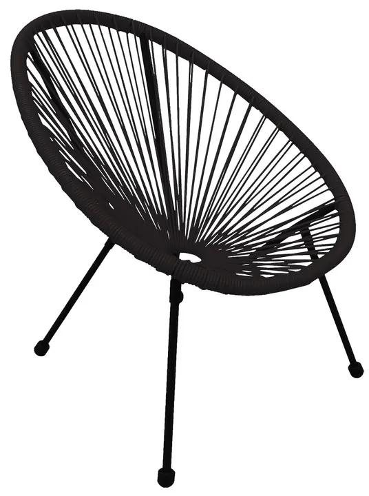 Kinderstoel Hawaii - zwart - 60x60x61 cm