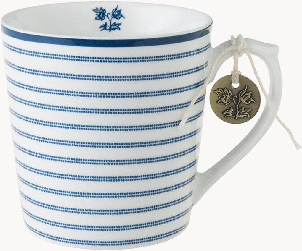 Porseleinen mokken Candy Stripe, 4-delig