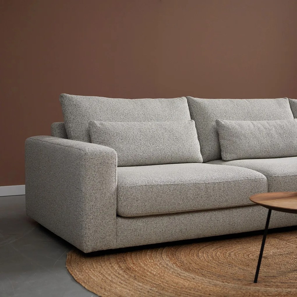 PEPP Interiors Como Grote Bank Met Ronde Chaise Longue Rechts Beige Mix Puente 09