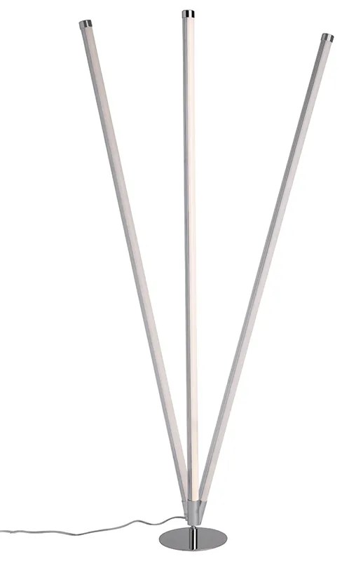 Moderne vloerlamp chroom incl. LED 3-staps dimbaar - Line-up