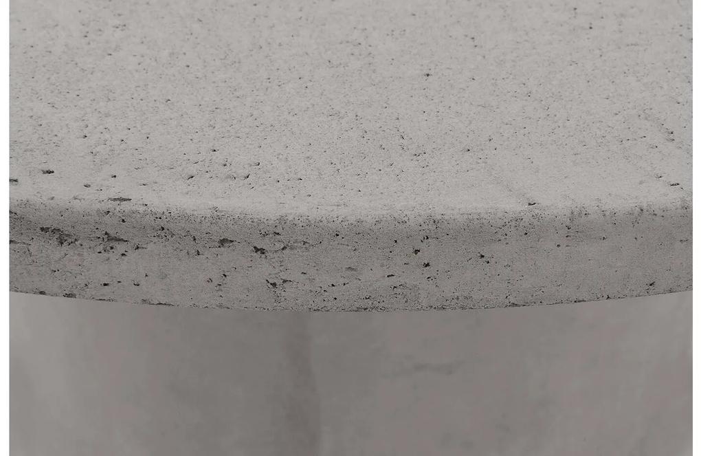 Goossens Salontafel Stone rond, beton grijs, urban industrieel, 70 x 40 x 70 cm