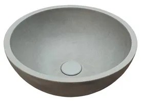 Ideavit Beton vrijstaande wastafel - 36x14.5cm - rond - met klikwaste - antikras - waterdicht - kleur D5 290333-D5