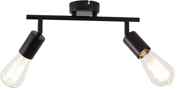Moderne spot zwart 2-lichts verstelbaar - Facil