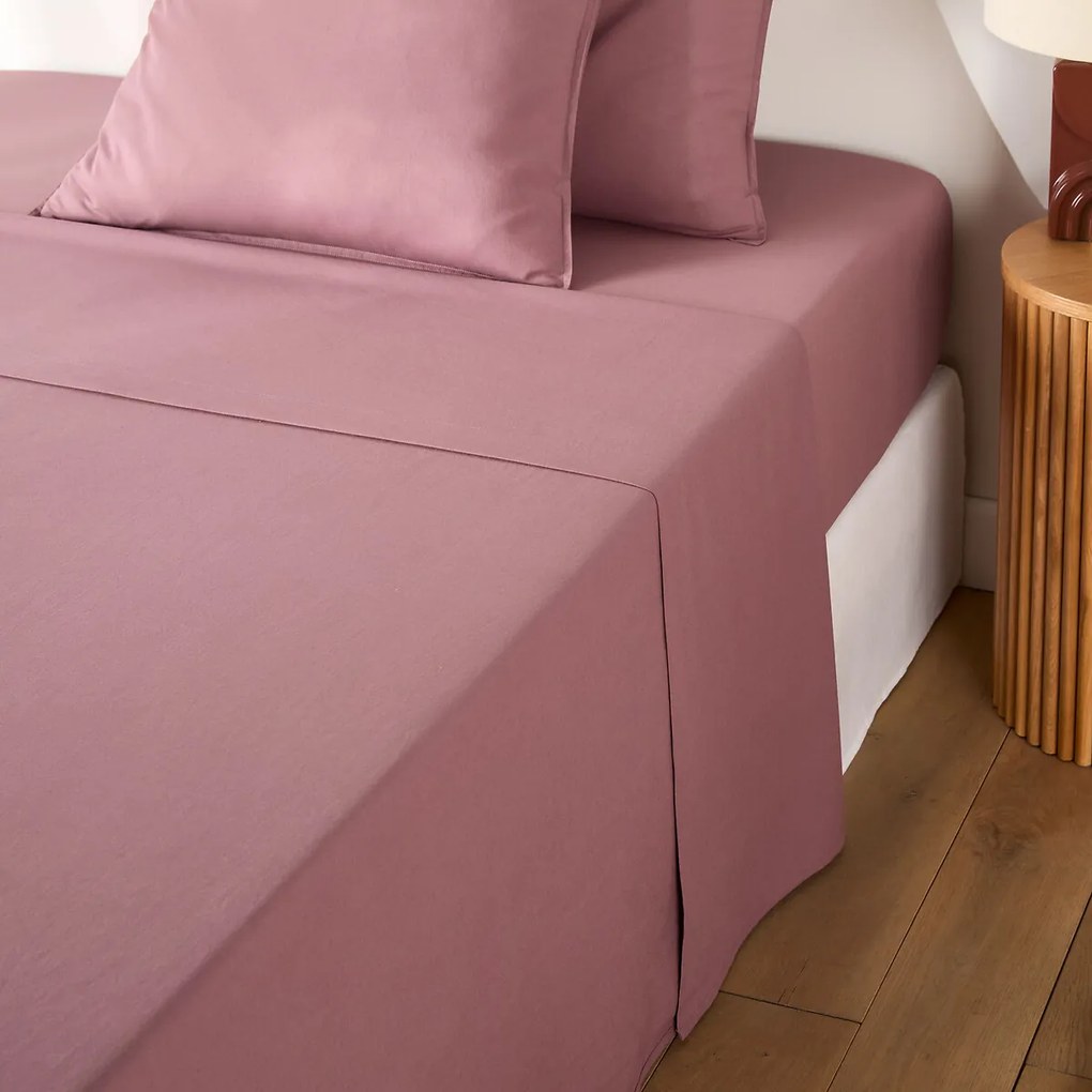 Effen plat laken in gewassen katoen, Scenario