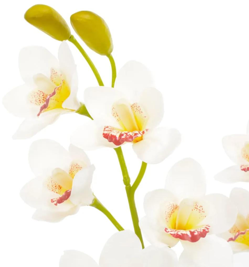 vidaXL Kunstplant met pot orchidee 90 cm wit