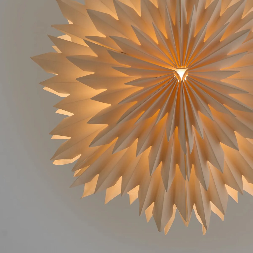 Lichtgevende papieren ster om op te hangen, diameter 38 cm, CASPAR