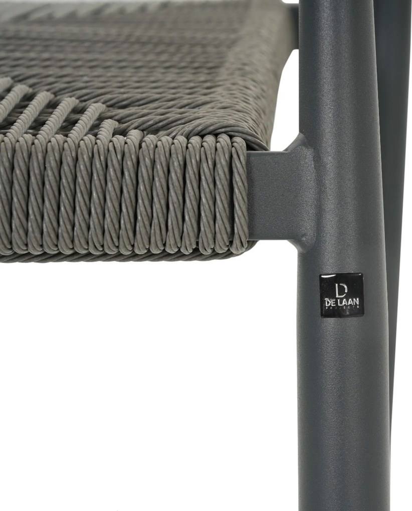 Tuinset Ronde Tuintafel 6 personen 150 cm Rope Grijs  De Laan Projects