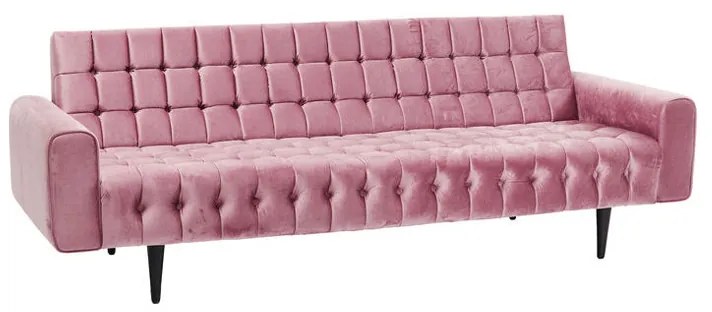 Kare Design Milchbar Retro Bank 3-zits Met Knopen Mauve