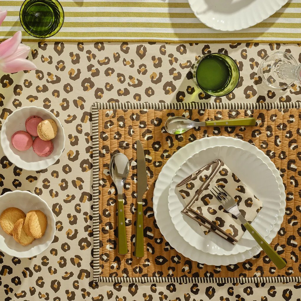 Tafelkleed met luipaardprint, katoen, LEOPOLD