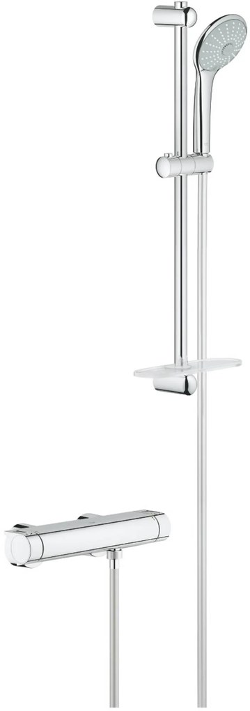 Grohe Grohtherm 2000 New douchethermostaat met perfect showerset Euphoria Chroom