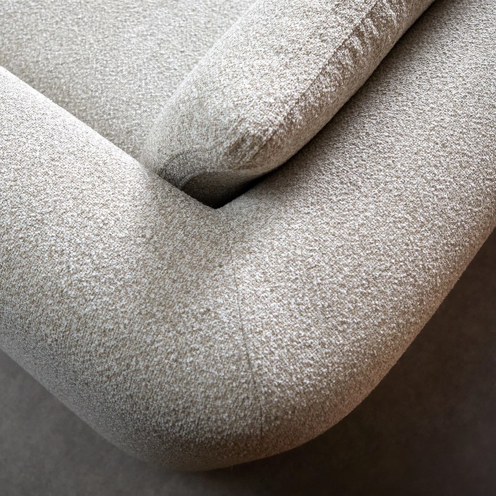 Beige Designbank Hoek Rechts