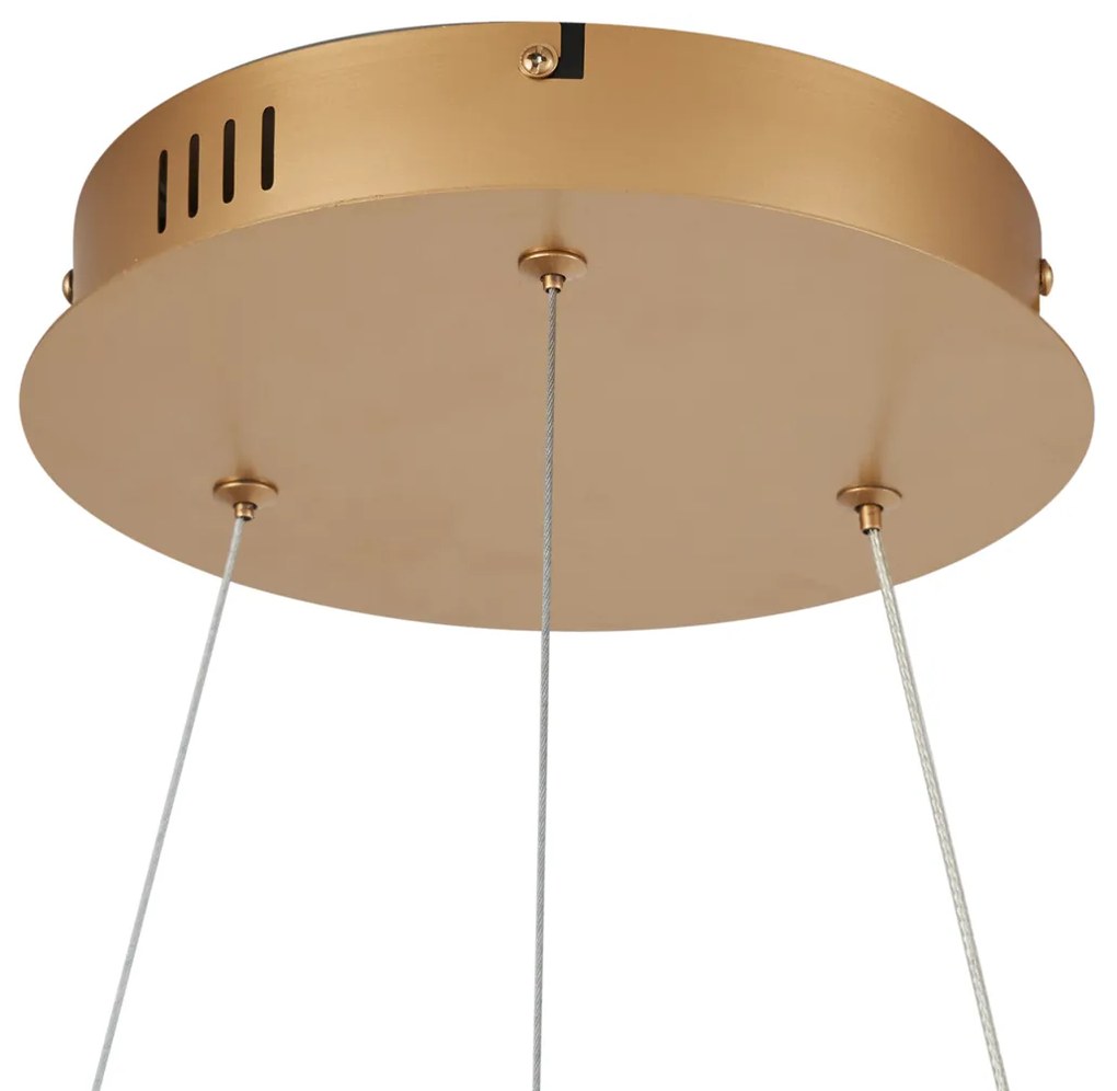 Moderne hanglamp messing 78cm incl. LED 3-staps dimbaar - Anello Chandelier