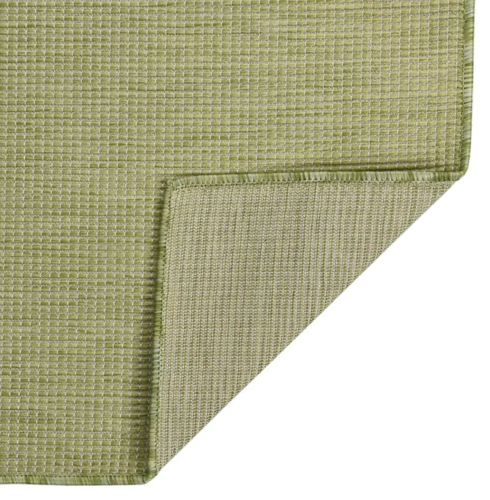 vidaXL Buitenkleed platgeweven 160x230 cm groen