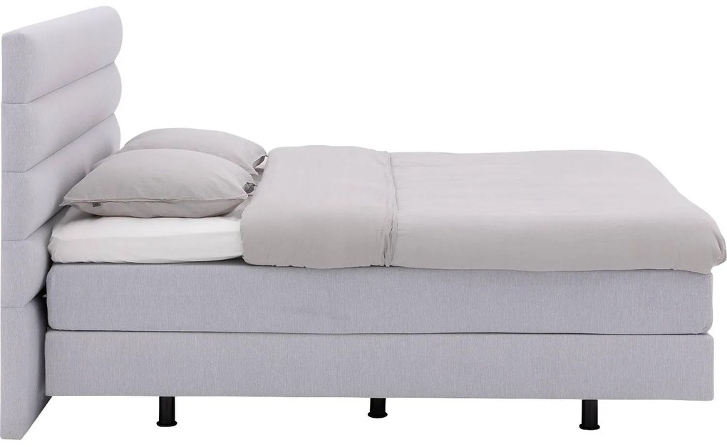 Goossens Boxspring Compleet Quatro Compleet, Vlak 140 x 200 cm box (=2x70cmx200cm) 2x matras gestoffeerd pocketv. 2x hoes, 1x topper joy deluxe