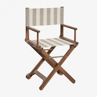 Ridley Opvouwbare Regisseursstoel Voor De Tuin Van Acaciahout Tapioca Beige - Bruin - Mokka - Sklum