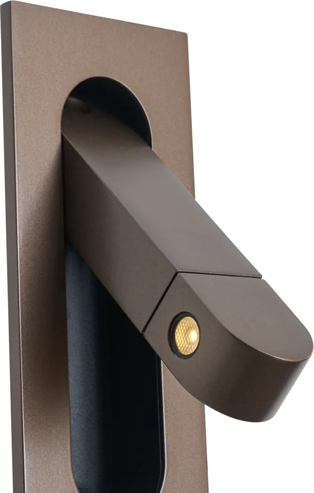 Set van 2 moderne wandlampen donkerbrons incl. LED en USB-C poort - Hilton