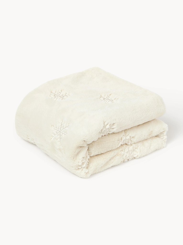 Fluffy knuffeldeken Nari met wintermotief