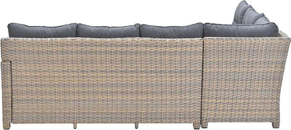 Garden Impressions Alaska lounge dining set 5-delig links - vintage willow - light teak vironwood