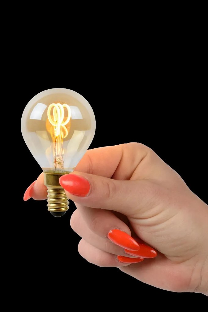 Lucide Bulb dimbare LED lamp 2200K E14 3W 4.5cm amber