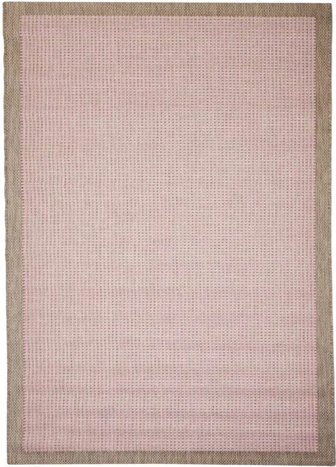 Floorita binnen/buitenvloerkleed Chrome - roze - 200x290 cm - Leen Bakker