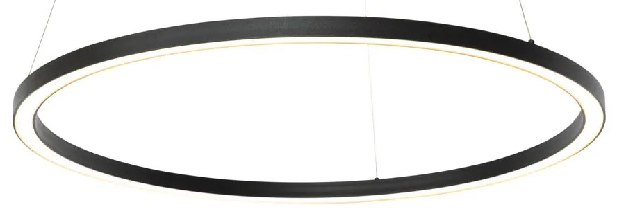 Smart hanglamp zwart 80 cm incl. LED en RGBW - Girello