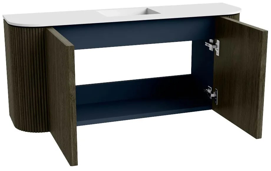 Mondiaz Joya 95cm toiletmeubel ronding links/rechts shadow met wastafel faye midden zonder kraangat talc