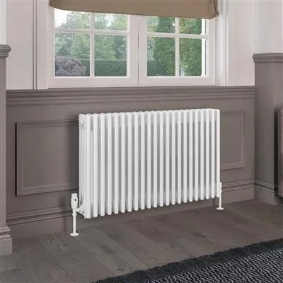 Eastbrook Rivassa 4 koloms radiator 100x60cm staal 2124W wit glans