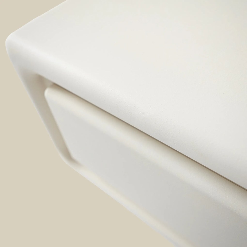 Wit Tv-meubel Organisch Betonlook 200 Cm - 200x40x45cm.